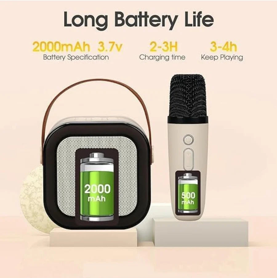 K12 Wireless Bluetooth Karaoke Speaker with Microphone – Portable LED Multicolor