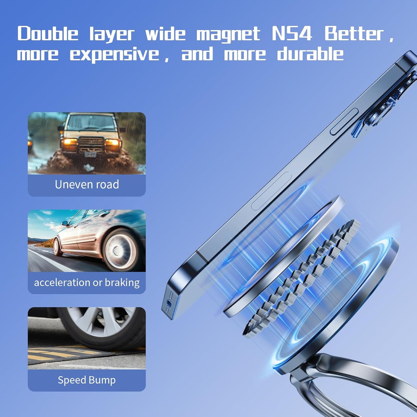 360° Rotating Magnetic Phone Holder – Foldable Car Dashboard & Desk Mobile Mount