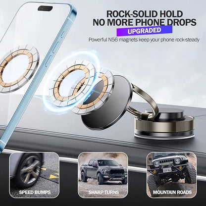 360° Rotating Magnetic Phone Holder – Foldable Car Dashboard & Desk Mobile Mount