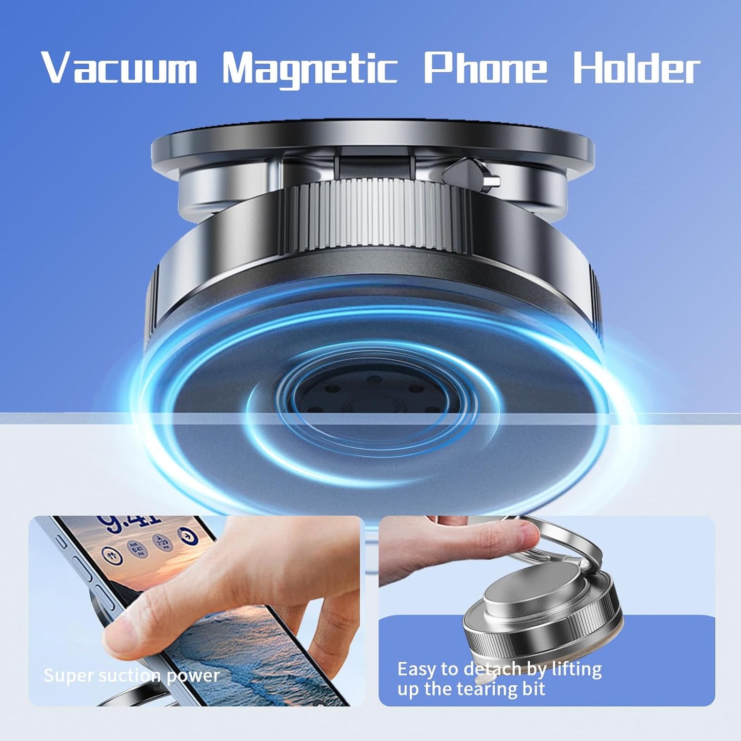 360° Rotating Magnetic Phone Holder – Foldable Car Dashboard & Desk Mobile Mount