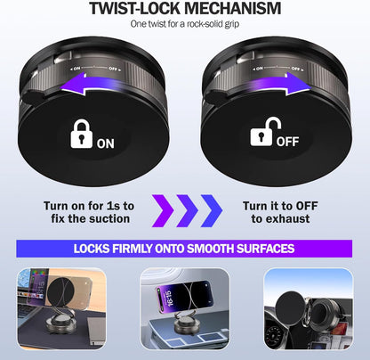 360° Rotating Magnetic Phone Holder – Foldable Car Dashboard & Desk Mobile Mount