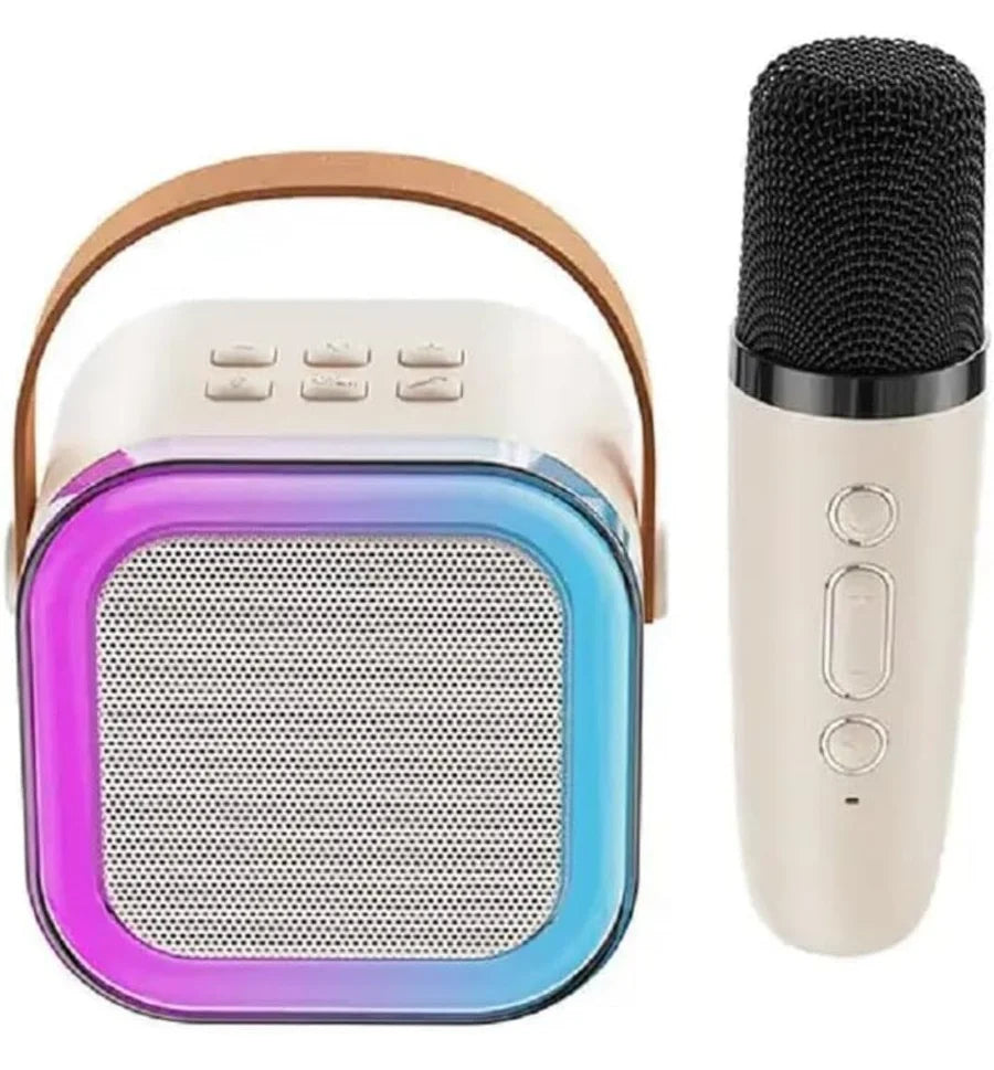 K12 Wireless Bluetooth Karaoke Speaker with Microphone – Portable LED Multicolor